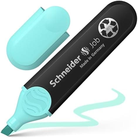 Schneider Job 150 Pastell Textmarker - recycelter Kunststoff, Der blaue Engel ausgezeichnet, 10er Pack rosé