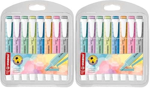 STABILO Textmarker swing cool Pastel für Kinder - Schulzweck - 14er Pack - Unenschädliche Farben - Schulbuch UV-Unterstr