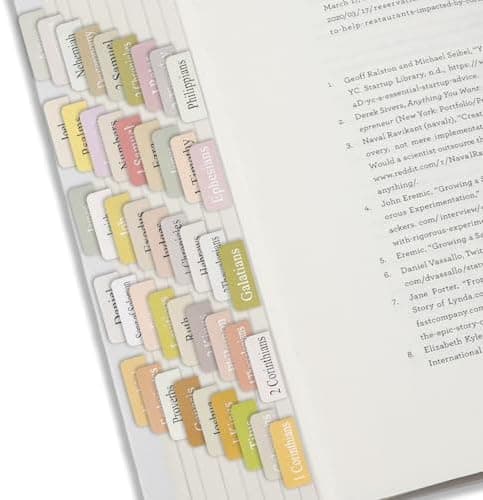 75 Stück Rosa Grau Bible Tabs, einfacher Bible Zubehör für Frauen und Männer bei der Bibelstudie - Bible Register für ei