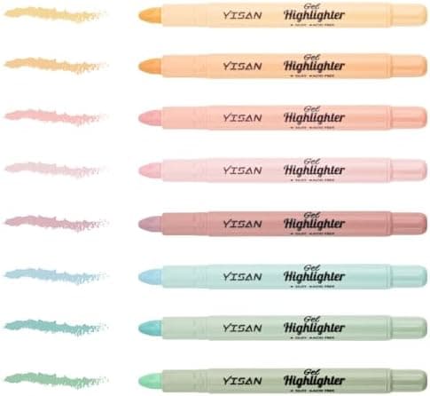 YISAN Pastell Textmarker für Bibel, 8 Farben, Ideal für Christliche Leser, zum Highlighten von Texten, 70627