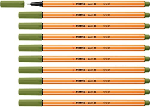 STABILO Fineliner point 88-10er Pack Schwarz für Büro und Studium