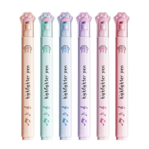 6'S Farbe Textmarker Set - Aesthetic Marker Stifte für Journal, Bibel, Planer, Notizen & School Office Supplies - Mehrfa
