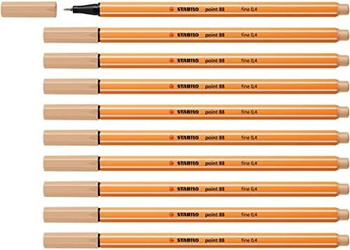 STABILO Fineliner point 88-10er Pack Schwarz für Büro und Studium