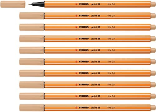 STABILO Fineliner point 88-10er Pack Schwarz für Büro und Studium