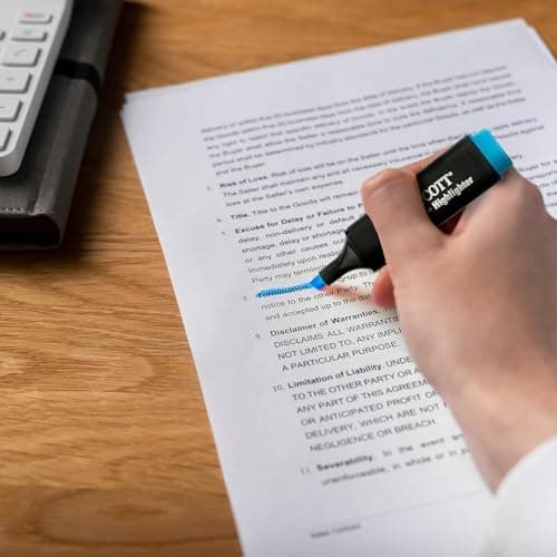 Westcott Textmarker E-743687 00 | 10 Stück gelb | 10er Pack | Leuchtendes Gelb | 2-5 mm Strichstärke | Premium Tinte aus