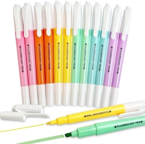 Pastell Marker Bibel Textmarker für Kinder und Erwachsene - 12 Stück Packung
| Klein Format Highlighter Pen Stift Paste
