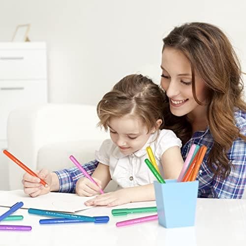 AECHY 12er Set Textmarker für Kreative, Studierende und Kinder - 10 Muster, 12 Farben, feine Linien und Highlighter - Ge