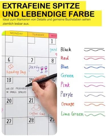 Magnetische Whiteboard Marker Weißwandstifte 12 Stücke Schwarz für Schule und Büro