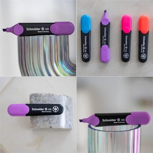 Schneider Job 150 Pastell Textmarker - recycelter Kunststoff, Der blaue Engel ausgezeichnet, 10er Pack rosé