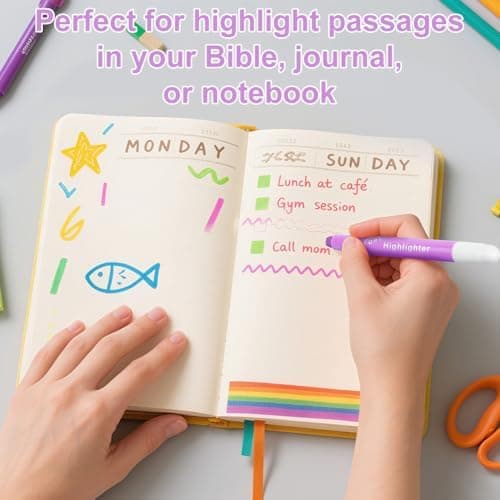 OFFCUP Bibel Textmarker für Schule und Zuhause Gel Textmarker Set