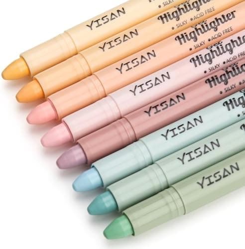 YISAN Pastell Textmarker für Bibel, 8 Farben, Ideal für Christliche Leser, zum Highlighten von Texten, 70627