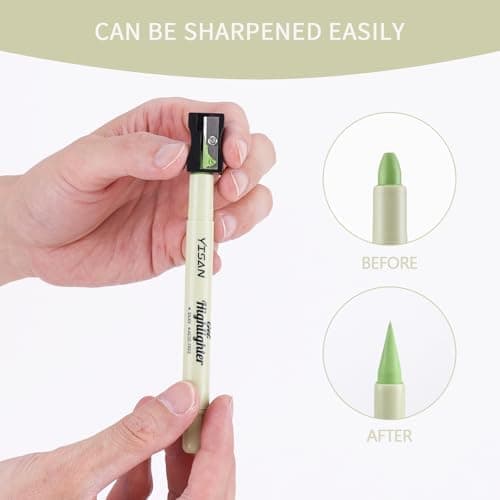 YISAN Bibel Textmarker – Highlighter Stifte für Bibelstudium - Farben: 8, Set: 70658