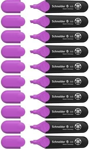 Schneider Job 150 Pastell Textmarker - recycelter Kunststoff, Der blaue Engel ausgezeichnet, 10er Pack rosé