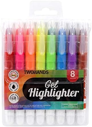 TWOHANDS Bibelmarker Stifte - 8-Farben-Gel-Textmarker für Bibeldiebe, Ideal für das Hervorheben von Texten in der Bibel,