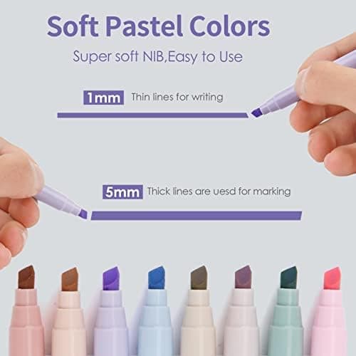 YISAN Pastell Textmarker Set für die perfekte Bible-Markierung - Dünne Papiere ausschöpfen 70245