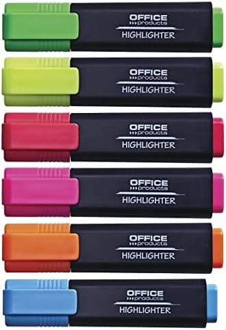 OFFICER PRODUCTS Leuchtender Textmarker 10er Pack Gelb Hohe Qualität und Sicherheit für Schüler und Büroangestellte