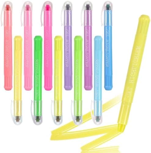 12er Pack Mehrfarbige Gel Marker für Bibeltexte und Versmarkierung