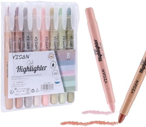 YISAN Bibel Textmarker – Highlighter Stifte für Bibelstudium - Farben: 8, Set: 70658