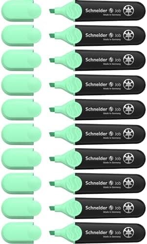 Schneider Job 150 Pastell Textmarker - recycelter Kunststoff, Der blaue Engel ausgezeichnet, 10er Pack rosé