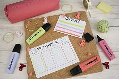 STABILO Textmarker BOSS ORIGINAL Pastel - 6er Pack - Pudriges Gelb, cremige Pfirsichfarbe, rosiges Rouge, Schimmer von L
