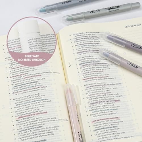YISAN Bibel Highlighter - Buchstabierungstextmarker, Ideal für Bibeln, 8 Farben Set, 70634
| YISAN Bibel Textmarker - H