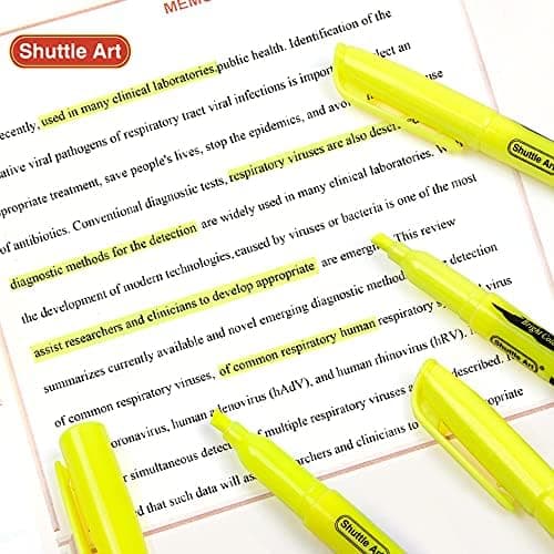 Shuttle Art Textmarker, 30 Stifte, Grün, schnell trocknender, ungiftiger, fluoreszierender Markierer für Erwachsene und