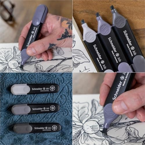 Schneider Job 150 Pastell Textmarker - recycelter Kunststoff, Der blaue Engel ausgezeichnet, 10er Pack rosé
