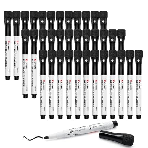 ComixMagnetschreibstifte Fine Tipp Wite Clean Spiegelmarkern Low Duft 36 Pack 12 Farben Kinder Lehrer
