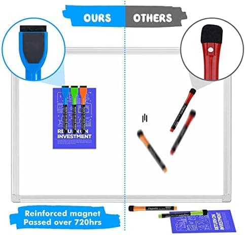 Maxtek Magnetische Whiteboard Marker - 6 Farben, abwischbar, 1-2 mm Linie, ideal für Zuhause, Schule & Büro (6 Stück) Gl