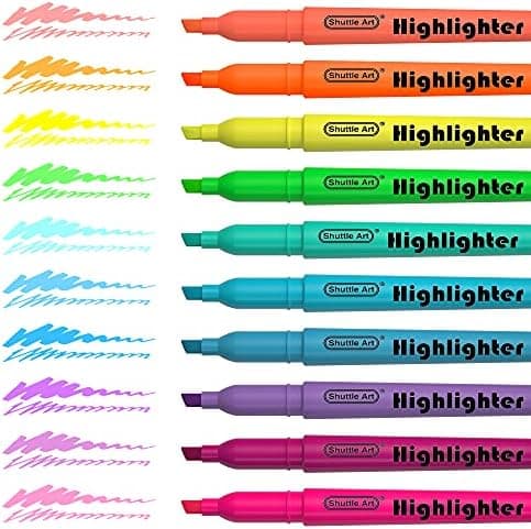 Shuttle Art Textmarker, 30 Stifte, Grün, schnell trocknender, ungiftiger, fluoreszierender Markierer für Erwachsene und