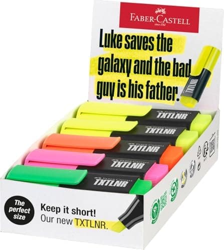 Faber-Castell 154218 Textmarker Set TXTLNR - 8 Pastell Marker für Kinder und Erwachsene | Dichte Farbgebung, Portabel De