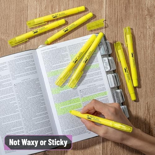 Mr. Pen No Bleed Gel Bible Highlighters - Durable Gel-Tinte-Highlighter für Bibel, Pastoren und Studierende
| Mr. Pen N