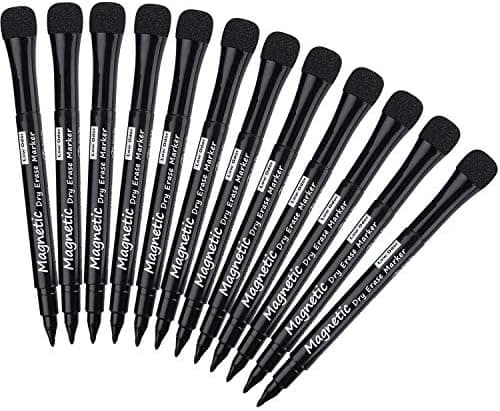 Whiteboard Marker Magnetisch Schwamm 2 in 1 8 Farben Trocken Abwischbar Rundspitze 1-2mm Zuhause Schule Büro