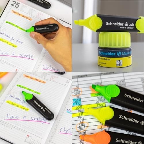 Schneider Job 150 Pastell Textmarker - recycelter Kunststoff, Der blaue Engel ausgezeichnet, 10er Pack rosé