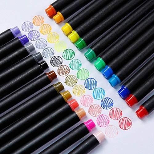 Finer Fineliner Stifte Beupro 24 Farben — Precision-Line Set 0,4mm, ideal für Kalligraphie, Design, Malerei und Comics f