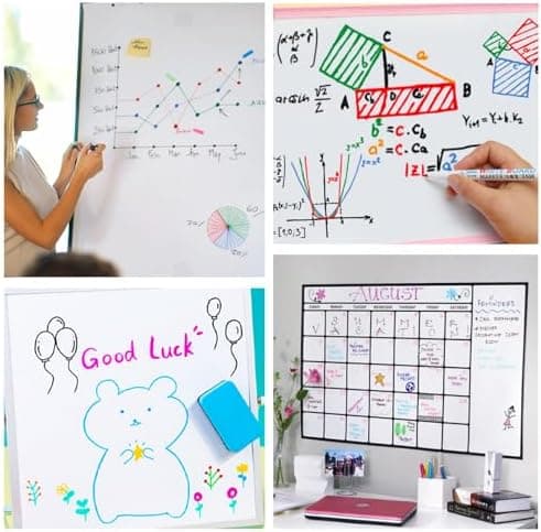 Schwarz Abwischbare Whiteboard Marker 72 Stück für Schule und Büro
| 6 Farben Schwarz Abwischbare Whiteboard Stifte Fei