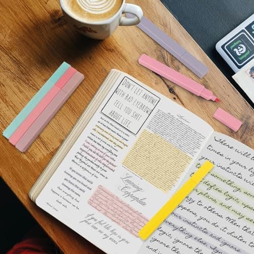 Colpart Ästhetische Textmarker Pastell - 12 PCS Highlighter Pen, Text Marker Stifte für Journaling und Note Nehmen im Sc