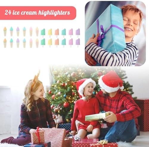 24 Stück Textmarker Pastell, Marker Stifte, 6 Color Textmarker Set - Perfekt für Hervorhebungen im Tagebuch oder Notizb