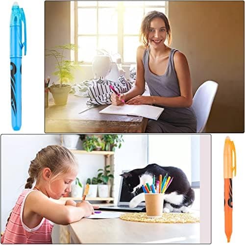 6 Stück Löschbarer Textmarker für Kinder und Erwachsene - Ideal für Schule und Büro - Bibel Marker Stifte - 24 farbig -