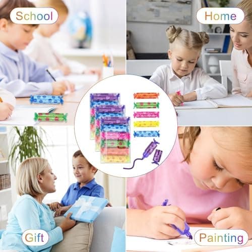 24 Stück Mini Textmarker Set, Glitzer Textmarker, Kinder Lustig
| 24 Stück Mini Highlighter Pen, Bonbon Leuchtmarker, K