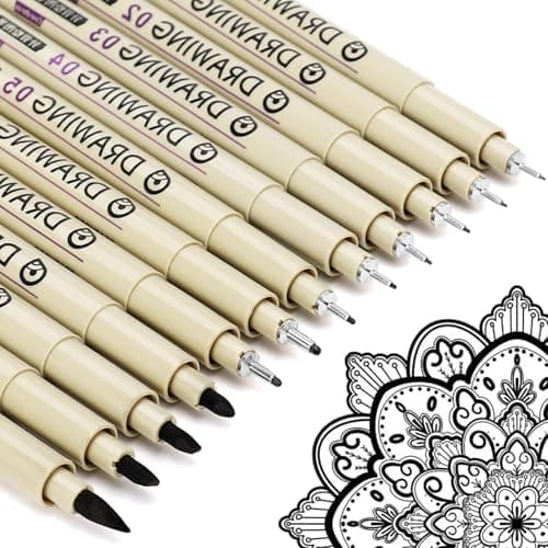Micron Fineliner Schwarz Stifte: Wasserfest und professionell für Comics und Anime-Maler