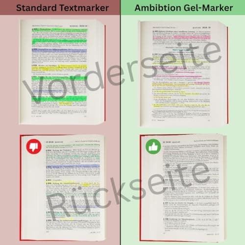 Habersack Gesetzbücher Gel-Textmarker Satorius -farbenfroh für dünnes Papier und Kommentare
| Gesetzbücher Highlighter