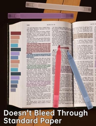 NiArt 14 Textmarker Pastell Set, Morandi Farben & Aesthetic Bible Marker & Für Journalisten