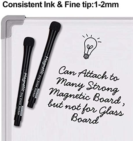 Magnetische Whiteboard Marker Weißwandstifte 12 Stücke Schwarz für Schule und Büro
