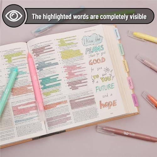 Mr. Pen Gel Highlighter - 8-Tarck pubkeylliche Farben - Keine Färbwirkung, ideale Bibellblinkstrumpet
| Mr. Pen Gel Hig