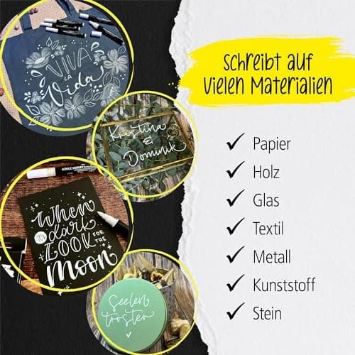 Online 5x Fineliner Schwarz wasserbeständig | mit Brush Pen und Kalligrafie-Spitze | Black Handlettering-Set | Tuschesti