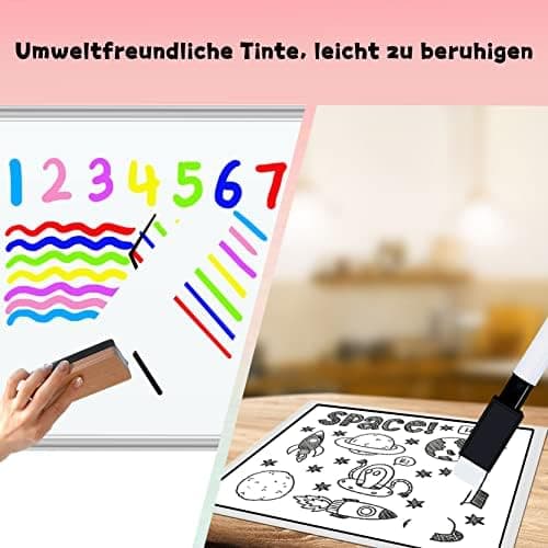 Tintenfree VOTON Whiteboard Marker - 10 Farben, Magnetwhiteboard Stifte und Radiergummi Set für professionelle Whiteboa