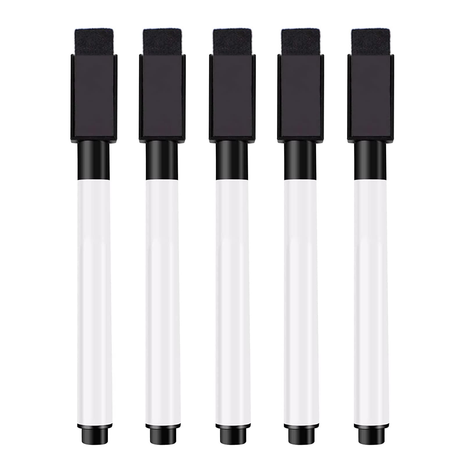 Schwarzer Whiteboard Marker, 5 Stück, Dry Erase Marker für Magnettafel, ideal für Zuhause, Schule oder Büro.
| Magnetis