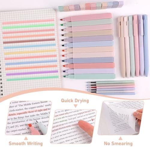 Textmarker Pastell Set 24 Stück - Aesthetic Stifte für Schule und Büro
| Highlighter Pen Marker Pastell Assorted Farben