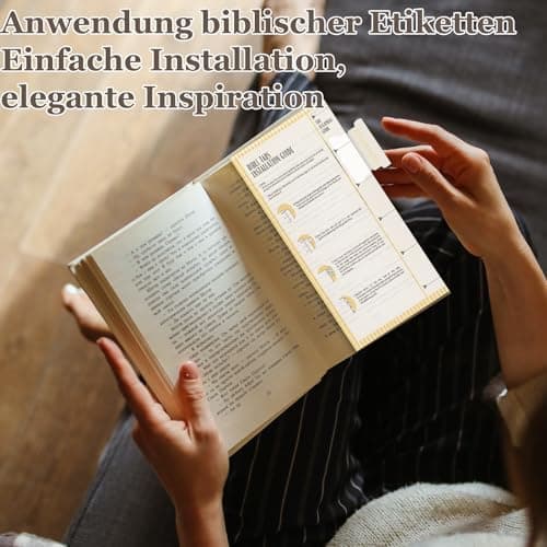 BibelRegister Deutsch Neues Leben Bibelmarker mit Schreibrand, praktisches BibelZubehör für Bibel mit Register
| Neues